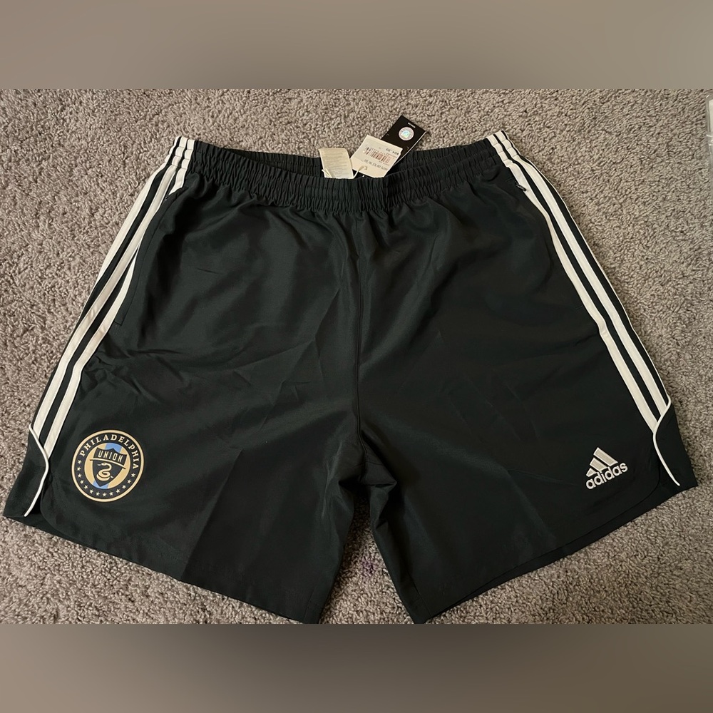 Philadelphia Union Adidas Men’s Black Travel MLS Shorts Size XL